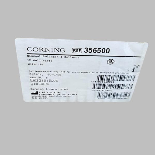 Corning 356500 Microplate 12 Well BioCoat with Lid TC Treated PS 50 Plates Lab Consumables::Storage and Culture Plates Corning