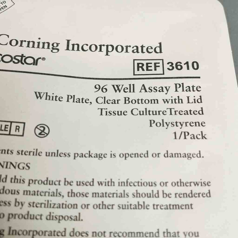 Corning 3610 Microplate 96 Well with Lid White Clear Bottom 48 Plates Petri Dishes/Culture Plates Corning