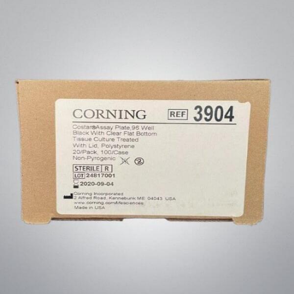 Corning 3904 Microplate 96 Well with Lid Clear Bottom PS Case of 100 Plates Lab Consumables::Storage and Culture Plates Corning