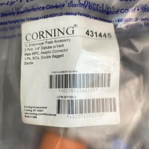 Corning 431447 Transfer Cap and Diptube for 2L Erlenmeyer Flask Sealed Sterile Lab Equipment::Other Lab Equipment Corning