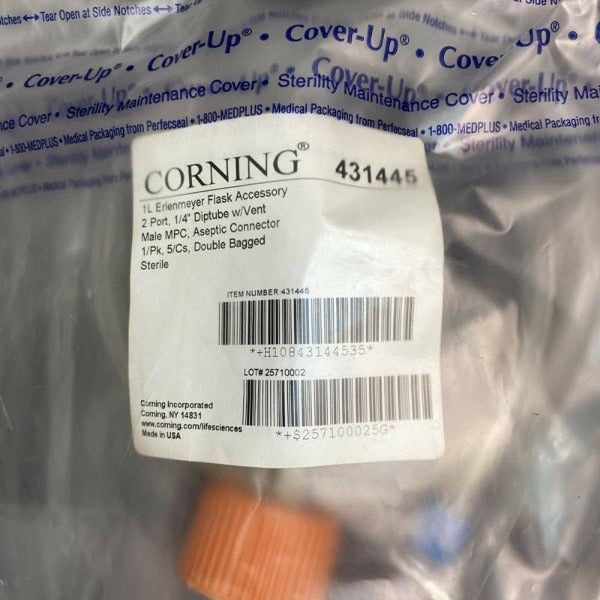 Corning 431447 Transfer Cap and Diptube for 2L Erlenmeyer Flask Sealed Sterile Lab Equipment::Other Lab Equipment Corning