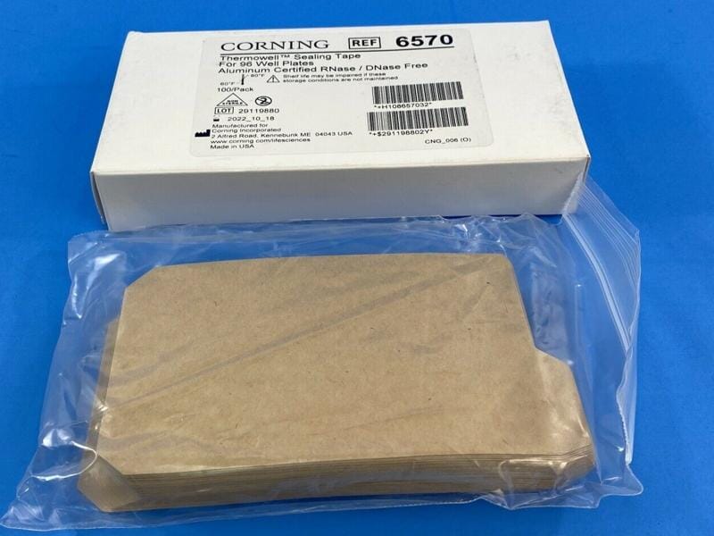 "Corning 6570 Microplate Seal Aluminum Adhesive Pack of 100 Sheets