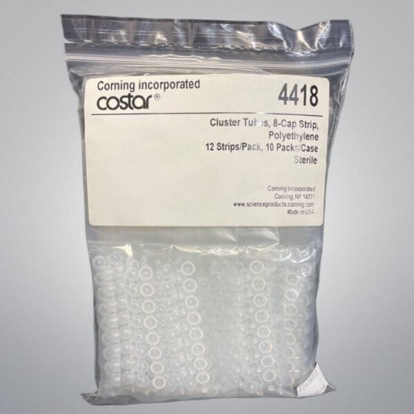 Corning 8 Cap Strip for 1.2 ml Tube Strips Total of 240 Strips Lab Consumables::Tubes, Vials, and Flasks Corning