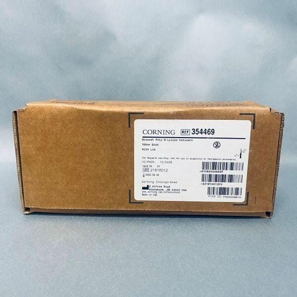 Corning BioCoat Poly-D-Lysine Cellware 100 mm Dish with Lid Case of 10 Dishes Petri Dishes/Culture Plates Corning