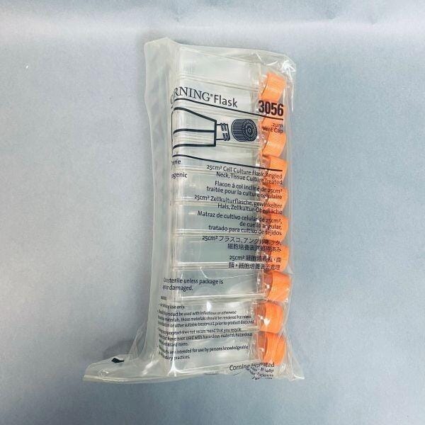 Corning Cell Culture Flask 25 cm2 Angled Neck TC-Treated Lot of 100 Flasks Lab Flasks Corning