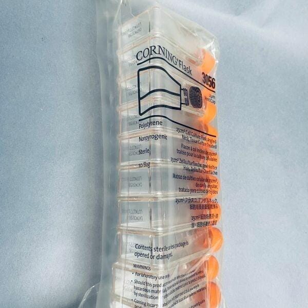 Corning Cell Culture Flask 25 cm2 Angled Neck TC-Treated Lot of 100 Flasks Lab Flasks Corning