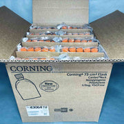 Corning Cell Culture Flask 75 cm2 Canted Neck T-75 with Vent Cap Case of 100 Flasks Lab Culture Flask Corning