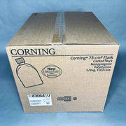 Corning Cell Culture Flask 75 cm2 Canted Neck T-75 with Vent Cap Case of 100 Flasks Lab Culture Flask Corning