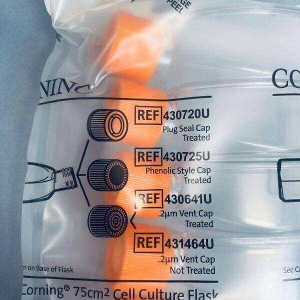 Corning Cell Culture Flask 75 cm2 Canted Neck Treated Case of 100 Flasks Lab Flasks Corning
