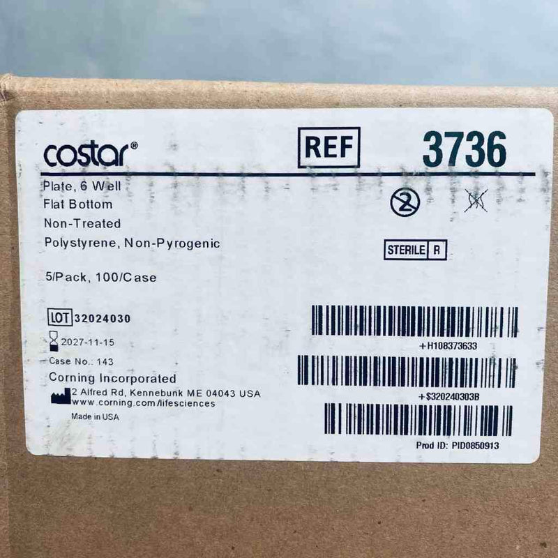 Corning Cell Culture Microplate with Lid 6 Well Sealed Case of 100 Plates Lab Consumables::Storage and Culture Plates Corning