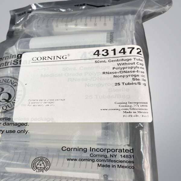 Corning Centrifuge Tube 50 ml Sterile Total of 175 Tubes Lab Consumables::Tubes, Vials, and Flasks Corning