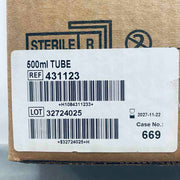 Corning Centrifuge Tube 500 ml Conical Bottom Polypropylene Case of 36 Tubes Centrifuge Tubes Corning