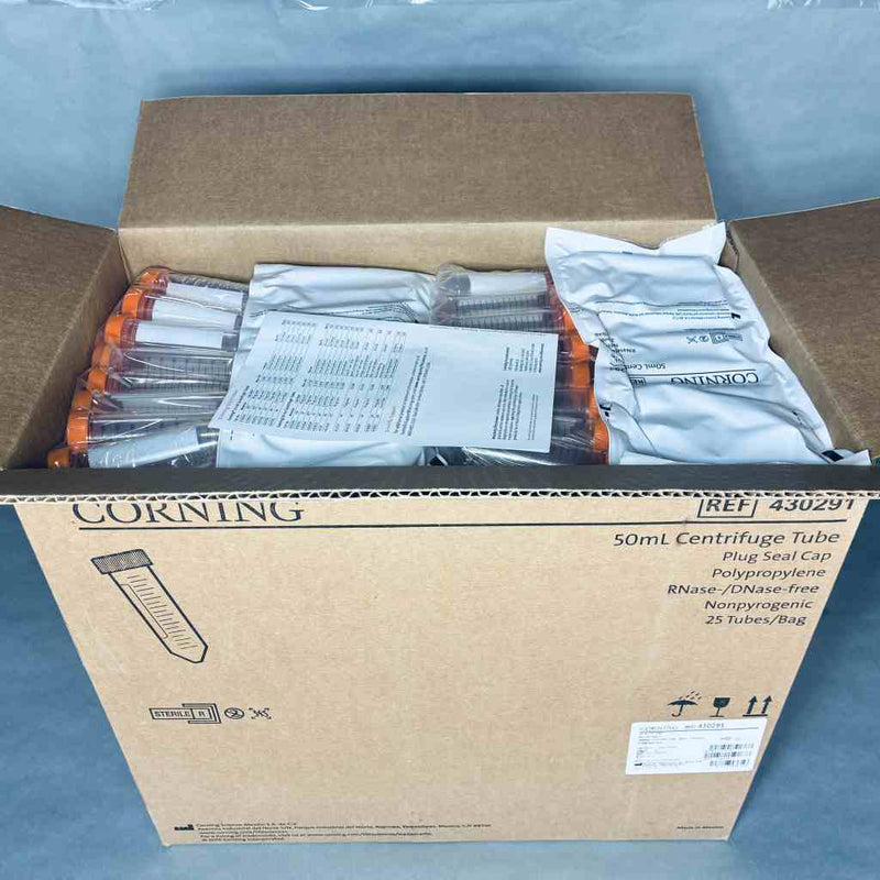 Corning Centrifuge Tubes 50 ml Plug Seal Cap Sterile Case of 500 Tubes Lab Consumables::Tubes, Vials, and Flasks Corning