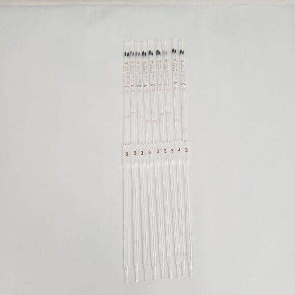 Corning Certified Volumetric Pipet 3 ml TD Grade A 35.6 cm Black Total of 9 Pipettes Pipettes Corning
