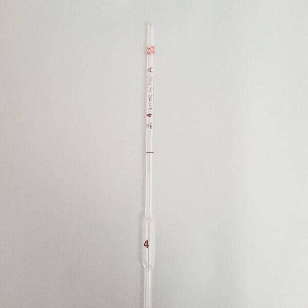 Corning Certified Volumetric Pipet 4 ml TD Grade A 37 cm Red Total of 12 Pipettes Pipettes Corning