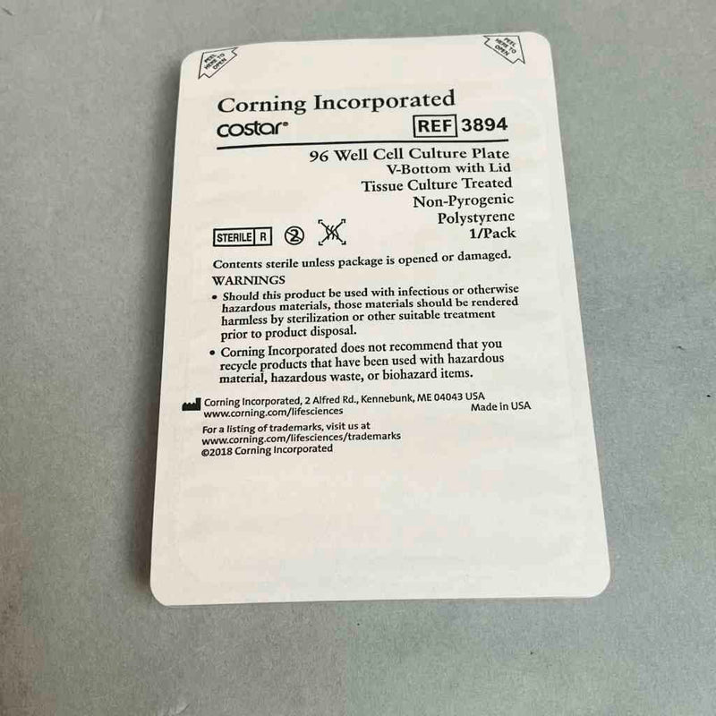 Corning Costar Microplate with Lid 96 Well PS Indiv Sealed Case of 50 Plates Petri Dishes/Culture Plates Corning