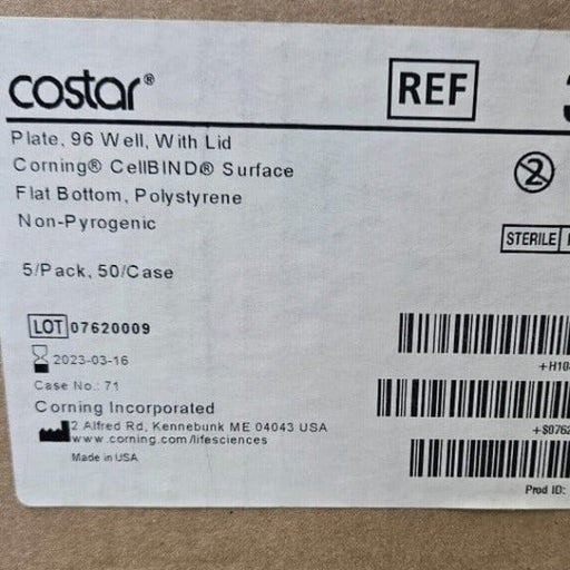 Corning Costar Microplate with Lid CellBIND 96 Well PS Case of 50 Plates Lab Consumables::Storage and Culture Plates Corning