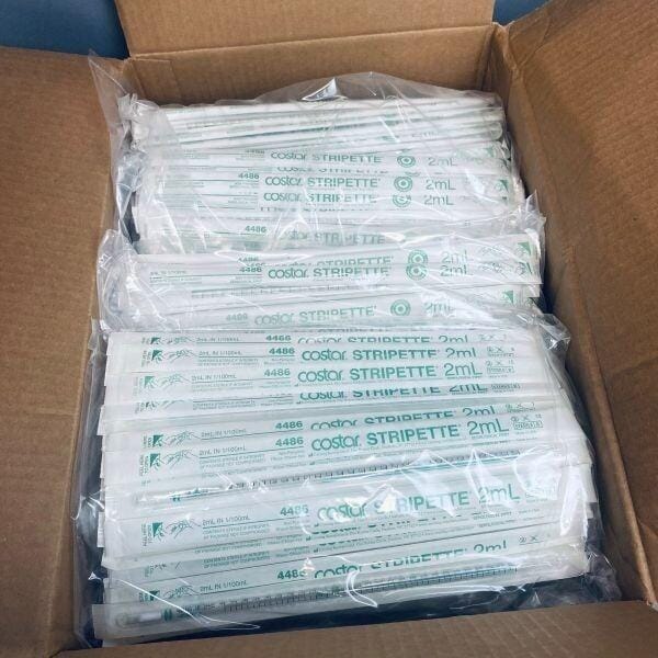 Corning Costar Serological Pipet 2 ml Stripette Polystyrene Case of 1000 Pipets Pipets & Pipette Tips Corning