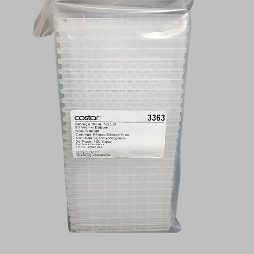 Corning Costar Storage Microplate 96 Well PP V Bottom Case of 100 Plates Lab Consumables::Storage and Culture Plates Corning