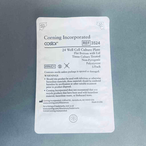 Corning Costar TC-Treated 24 Well Microplate Flat Bottom Sterile Case of 100 Plates Petri Dishes/Culture Plates Corning
