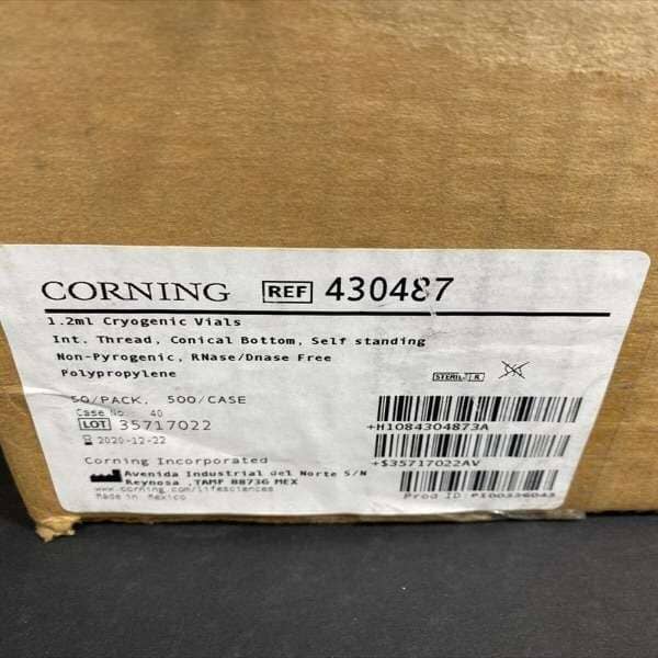 Corning Cryogenic Freezer Vial 1.2 ml Self Standing 250 Vials Lab Consumables::Tubes, Vials, and Flasks Corning