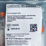 Corning Cryogenic Vial 4 mL External Thread Round Bottom Self Standing Case of 500 Vials Vials Corning