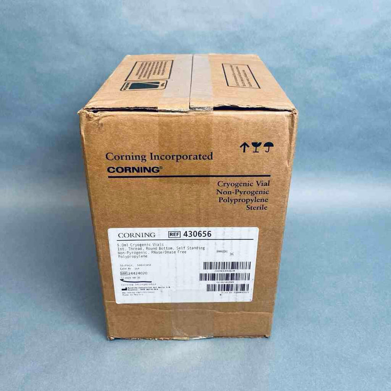 Corning Cryogenic Vial 5 mL Internal Thread Round Bottom Self Standing Case of 500 Vials Vials Corning
