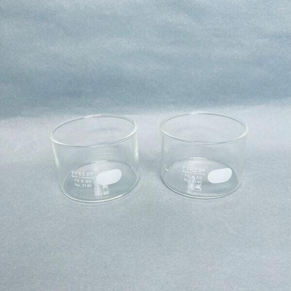 Corning Crystalizing Dish 180 ml Pyrex 70 x 50 mm with Heavy Duty Rim 2 Dishes Petri Dishes/Culture Plates Corning