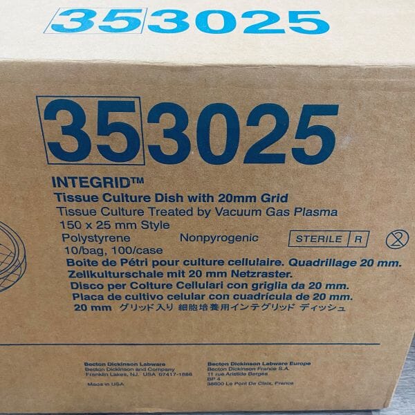 Corning Culture Dish with 20 mm Grid 150 mm x 25 mm 9 Packs of 10 Dishes - Total of 90 Dishes Petri Dishes/Culture Plates Corning