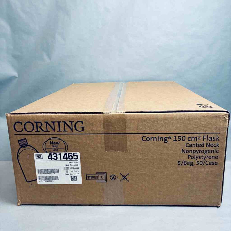 Corning Culture Flask 150 cm2 Polystyrene Canted Neck with Vent Cap Case of 50 Flasks Lab Culture Flask Corning