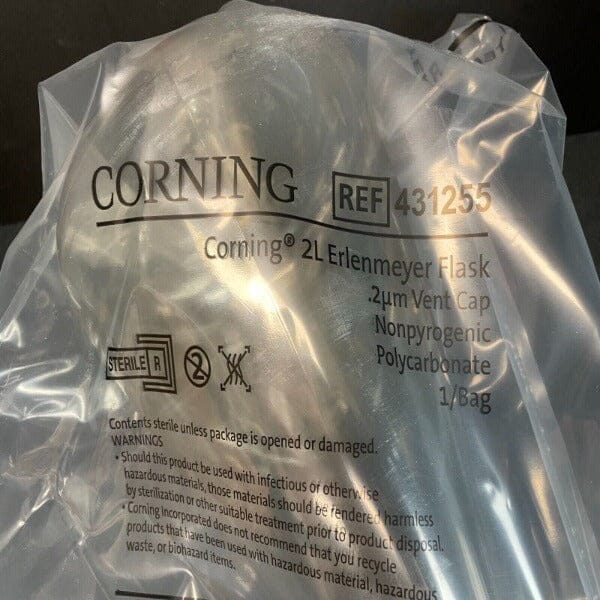 Corning Culture Flask with Vent Cap 2L Sterile Case of 6 Flasks Lab Consumables::Tubes, Vials, and Flasks Corning