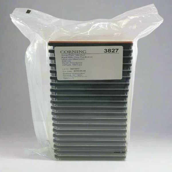 Corning Culture Microplate 384-Well Black Clear Flat Bottom with Lid 20 Plates Petri Dishes/Culture Plates Corning