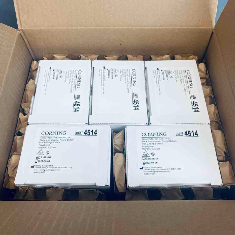 Corning Culture Microplate 384 Well Black Low Volume Round Bottom Sealed Case of 50 Plates Petri Dishes/Culture Plates Corning