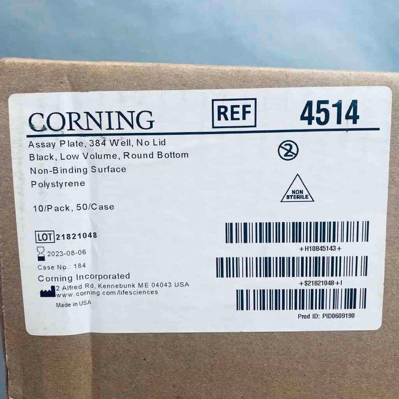 Corning Culture Microplate 384 Well Black Low Volume Round Bottom Sealed Case of 50 Plates Petri Dishes/Culture Plates Corning