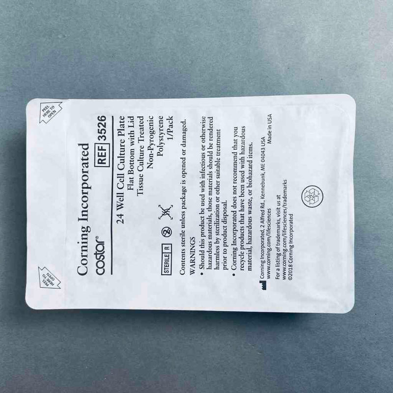 Corning Culture Microplate with Lid 24 Well 3.4 ml Individually Sealed Case of 50 Plates Petri Dishes/Culture Plates Corning