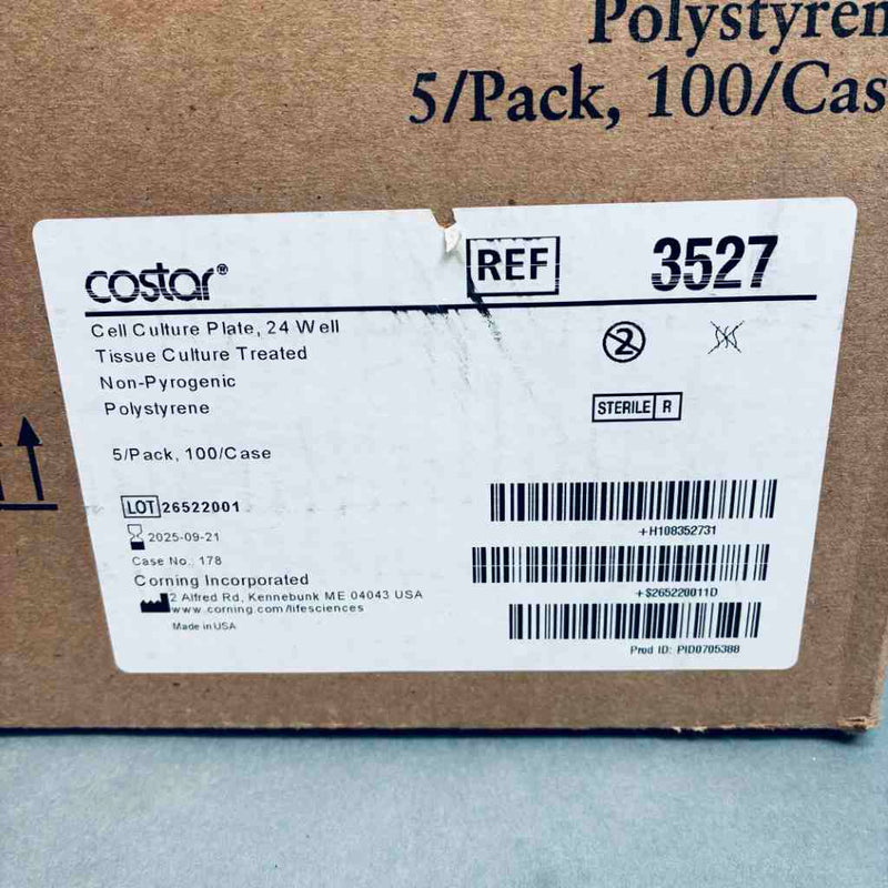 Corning Culture Microplate with Lid 24 Well TC Treated Sealed Polystyrene Case of 100 Plates Centrifuge Tubes Corning