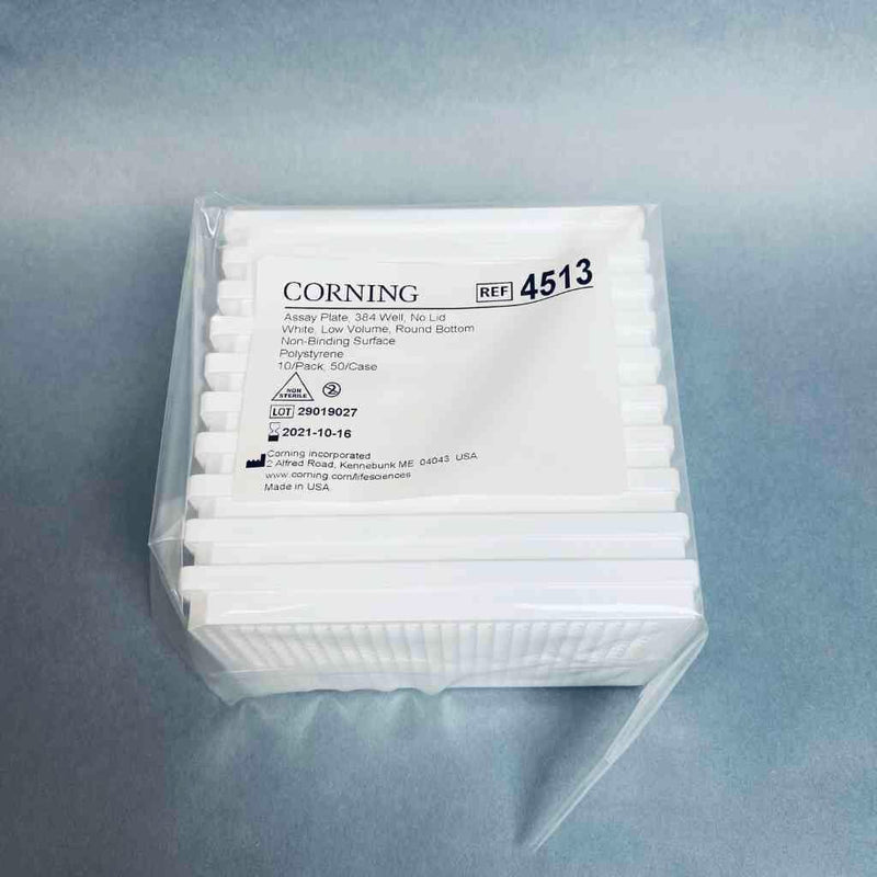 Corning Culture Plates 384 Well Low Volume Round Bottom Sealed Case of 50 Plates Petri Dishes/Culture Plates Corning