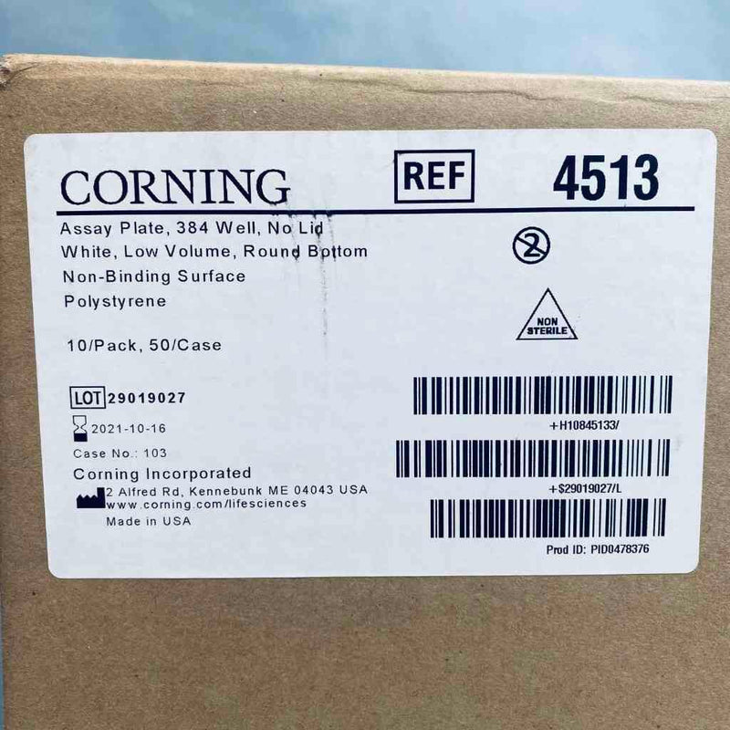 Corning Culture Plates 384 Well Low Volume Round Bottom Sealed Case of 50 Plates Petri Dishes/Culture Plates Corning