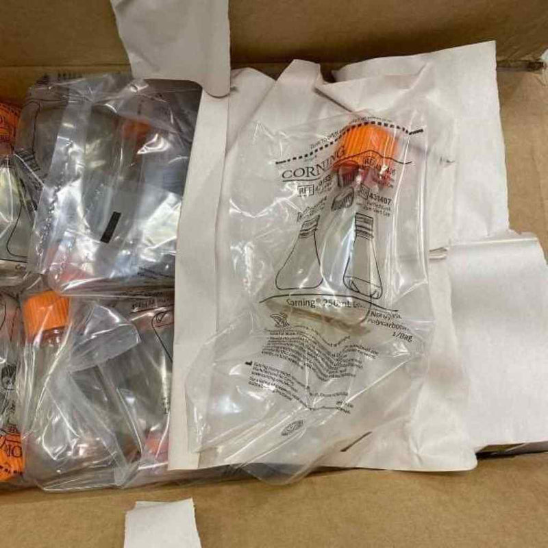 Corning Erlenmeyer Flask 250 ml with Vent Cap PC Total of 50 Flasks Lab Culture Flask Corning