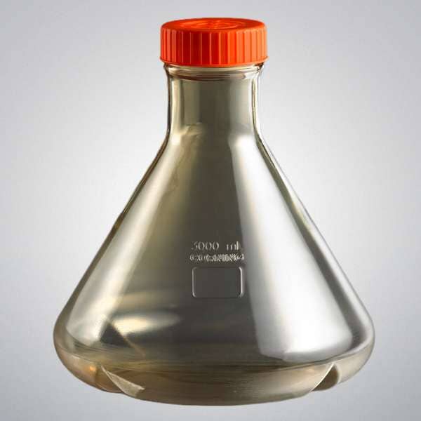 Corning Erlenmeyer Flask 3L with Vent Cap Baffled Polycarbonate Case of 4 Flasks Lab Consumables::Tubes, Vials, and Flasks Corning