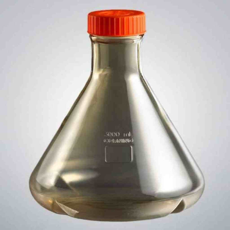 Corning Erlenmeyer Flask 3L with Vent Cap Baffled Polycarbonate Case of 4 Flasks Lab Culture Flask Corning