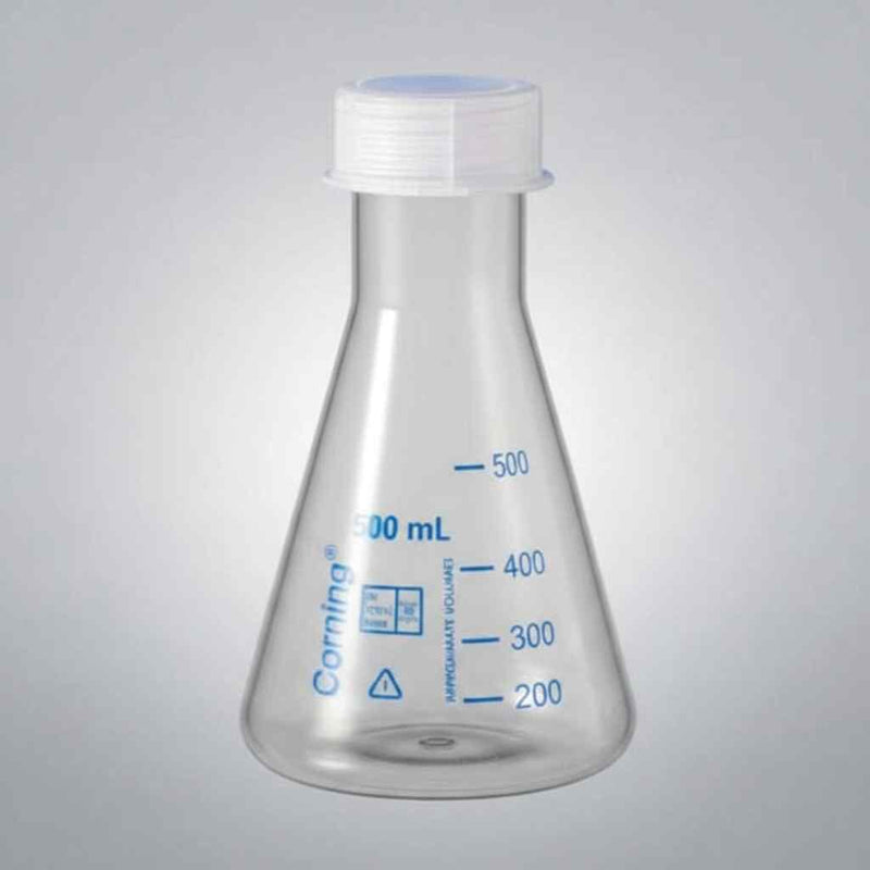 Corning Erlenmeyer Flask 50 ml Screw Cap Narrow Mouth PP Sealed 12 Flasks Lab Culture Flask Corning