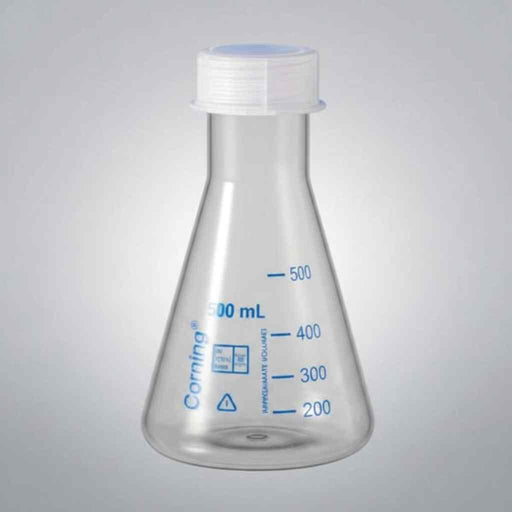 Corning Erlenmeyer Flask 50 ml Screw Cap Narrow Mouth PP Sealed 12 Flasks Lab Culture Flask Corning