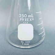 Corning Erlenmeyer Flask Narrow Mouth 250 ml 24/40 Joint Lot of 4 Flasks Lab Flasks Corning