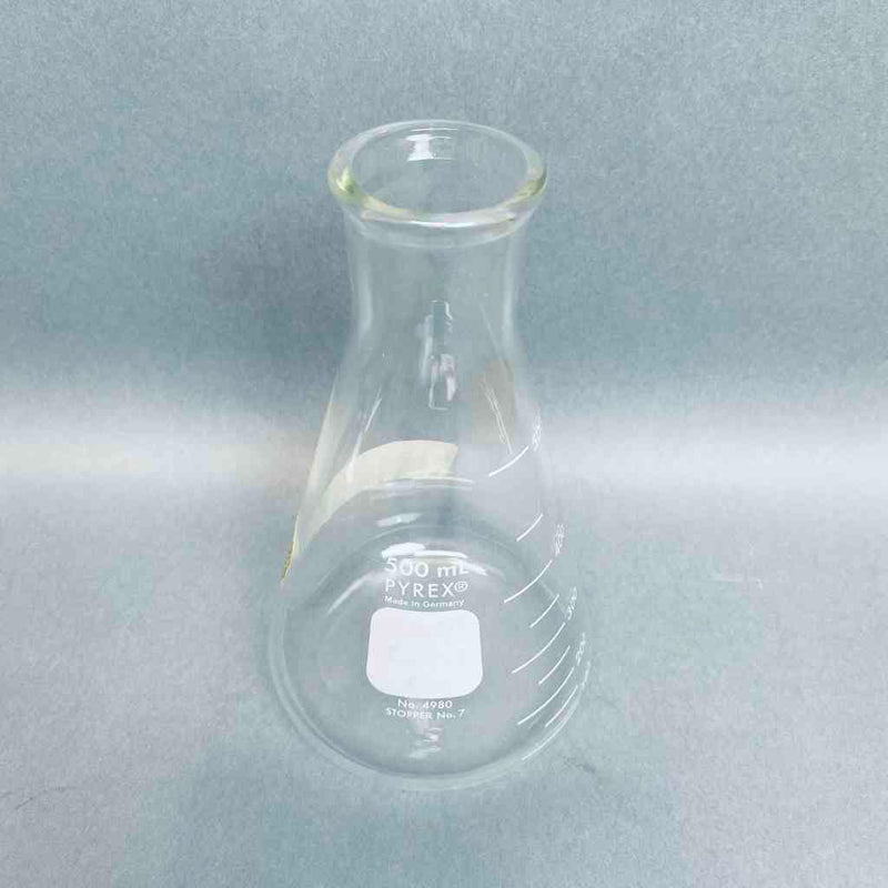 Corning Erlenmeyer Flask Pyrex 500 ml Narrow Mouth - Total of 6 Flasks Lab Flasks Corning