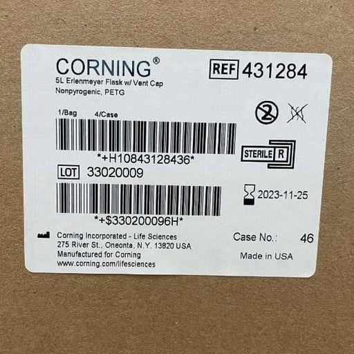 Corning Erlenmeyer Flask with Vent Cap 5 L PETG Case of 4 Flasks Lab Consumables::Tubes, Vials, and Flasks Corning