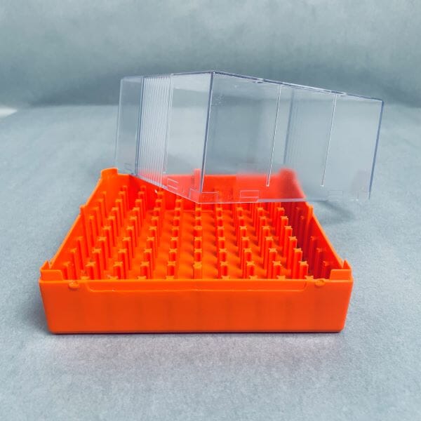 Corning Freezer Storage Box 81 Places for 5 ml Tubes Orange 2 Boxes Lab Consumables::Tubes, Vials, and Flasks Corning