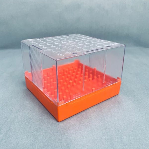 Corning Freezer Storage Box 81 Places for 5 ml Tubes Orange 2 Boxes Lab Consumables::Tubes, Vials, and Flasks Corning