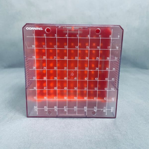 Corning Freezer Storage Box 81 Places for 5 ml Tubes Orange 2 Boxes Lab Consumables::Tubes, Vials, and Flasks Corning