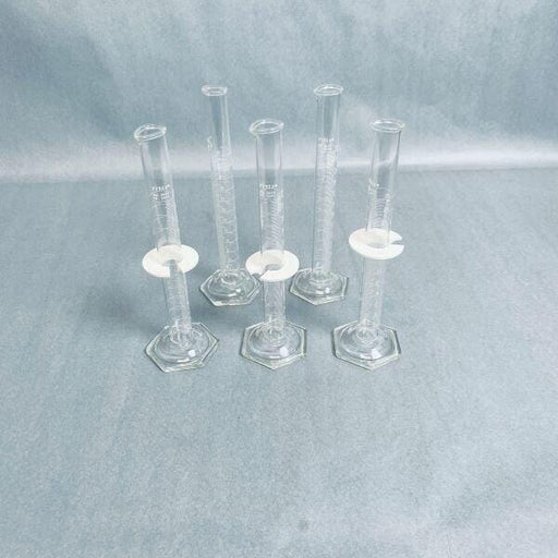 Corning Graduated Cylinder 25 ml Pyrex Glass Set of 5 Cylinders Glassware Corning